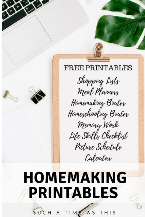 homemaking printables