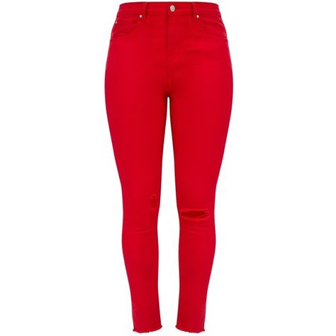 Red Rip Knee Skinny Jean ($38) ❤ liked on Polyvore featuring jeans, red skinny leg jeans, red distressed jeans, denim skinny jeans, red jeans and ripped skinny jeans Distressing Jeans, Jeans Destroyed, Torn Jeans, Red Jeans, Jeans Ripped, Destroyed Denim, Destroyed Jeans, Motorcycle Gear, Jeans Distressed