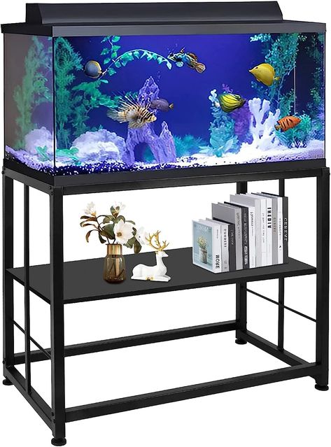 Metal Aquarium Stand 40 Gallon Fish Tank Stand , Double-Layer Detachable Design, Easy To Assemble,Heavy Duty Steel Fish Tank Rack For Home Fish Tank,... Fish Tank Rack, Home Fish Tank, Aquarium Stands, Fish Tank Stand, Diy Fish Tank, Corkboard Ideas Decor, Metal Tank, Tank Stand, Grill Door Design