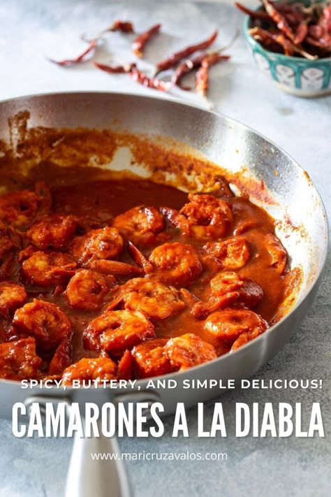 Shrimp A La Diabla Recipe, Shrimp Diablo Recipe Mexican, Camarones A La Diabla Recipe, Chipotle Shrimp Recipes, Diablo Shrimp, Chipotle Shrimp, Spicy Shrimp Recipes, Traditional Mexican Dishes, Chipotle Peppers