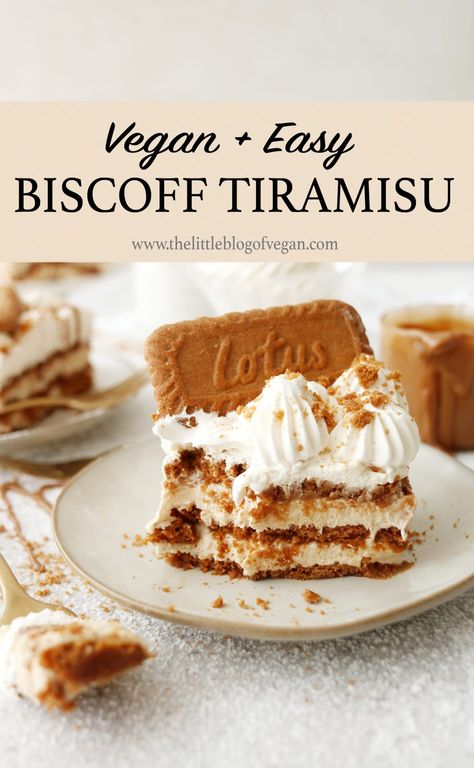 Biscoff Tiramisu, Christmas Vegan Recipes, Vegan Thanksgiving Dessert, Vegan Christmas Desserts, Biscoff Recipes, Vegan Tiramisu, Christmas Vegan, Biscoff Biscuits, Vegan Party Food