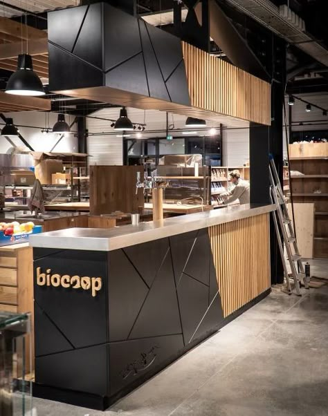 Canteen Design Architecture, Cafe Interior Design Modern Coffee Shop, Fastfood Design Interiors, Meja Bar Cafe, Cafe Counter Design, Restaurant Counter Design, Meja Outdoor, Canteen Design, Modern Bistro