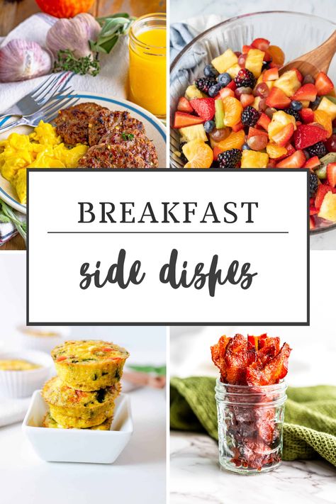 Looking for what to serve with pancakes, waffles, or French toast? These breakfast side dishes are perfect for a crowd for any special occasion or weekend breakfast feast. Complete with flavorful toppings and easy sides for breakfast, these easy recipes will provide a well-balanced meal. French Toast Sides Dishes, Breakfast For Dinner Sides, Side Dishes For Brunch, What To Serve With Waffles, French Toast Sides, What To Serve With Pancakes, Brunch Sides Dishes Easy, Breakfast Sides Easy, Easy Breakfast Sides