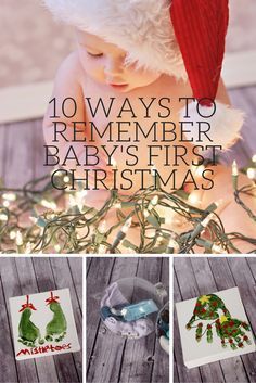 Housewife Eclectic: 10 Ways to Remember Baby's First Christmas First Christmas Card, Baby Christmas Photos, Diy Bebe, Foto Baby, Baby Ornaments, Holiday Baby, Baby Christmas, Baby's First Christmas, Baby Crafts