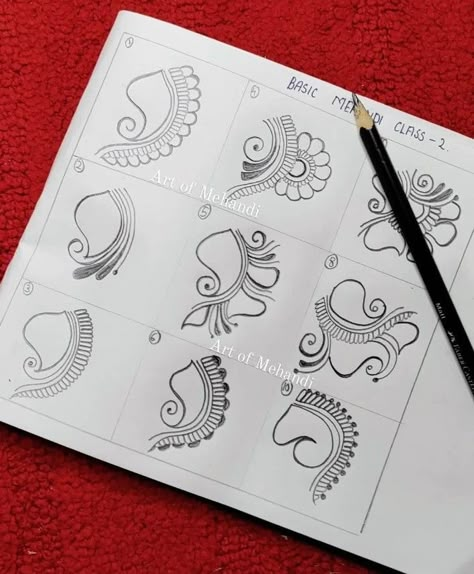 Mehndi Design Classes, Mehndi Basics How To Draw, Basic Heena Design, Mehendi Pencil Designs, Mehendi Design For Practice, Mehndi Design For Practice, Mehndi Designs For Practice On Paper, Mehndi Designs Practice For Beginners, Mehendi Drawing On Paper