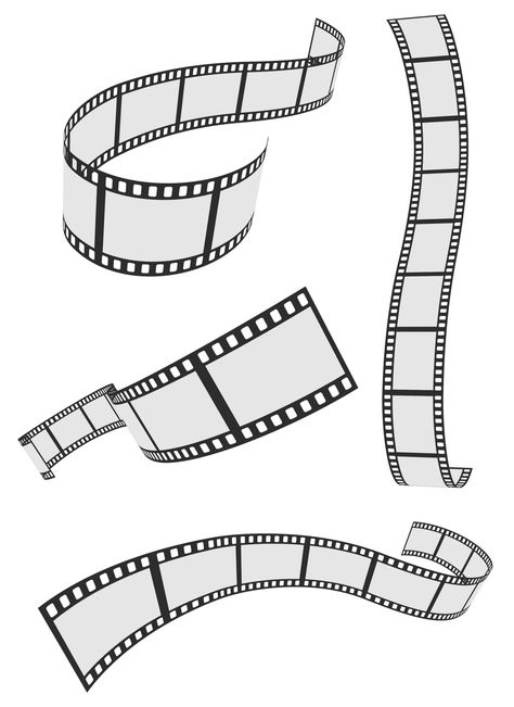 Film Strip 4 Roll Set Vector [EPS File] Vector EPS Free Download ... Deco Cinema, Roll Of Film, Jean Renoir, Cinema Projector, Film Projector, Film Tape, Film Paper, Camera Tattoo, Hollywood Theme