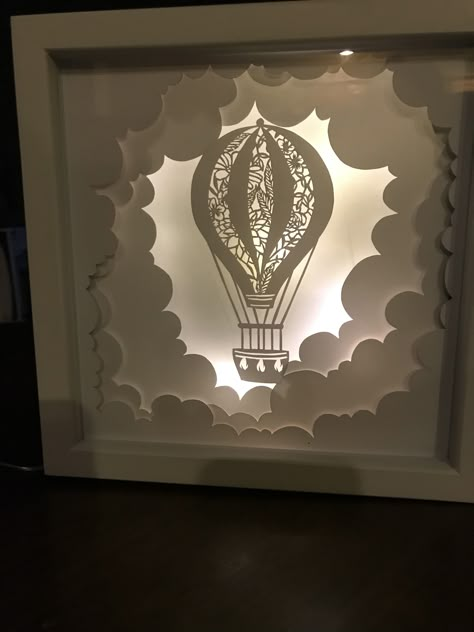 Shadow Light Box, Hot Air Balloon Design, 3d Svg Files, Cutout Art, Paper Art Sculpture, Paper Carving, Idee Cricut, Paper Cutout Art, 3d Paper Art