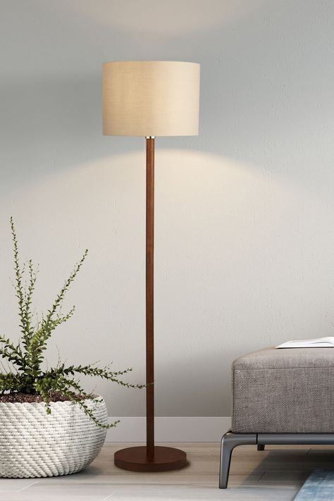 Floor Lamp Bedside, Lamp Design For Living Room, Floor Lamp For Office Work Spaces, Standard Lamps Living Room Floor Lamps, Minimalist Floor Lamps, Brown Floor Lamp, Standing Lamp Dining Room, Standing Lights Lamp, Wood Standing Lamp