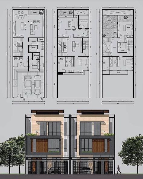 Ground Floor Elevation Design Modern, Ground Floor Elevation Design, Tropical Modern House, House Design Elevation, Modern House Project, Interior Architecture Sketch, Modern Bungalow Exterior, Building Design Plan, Narrow House Designs