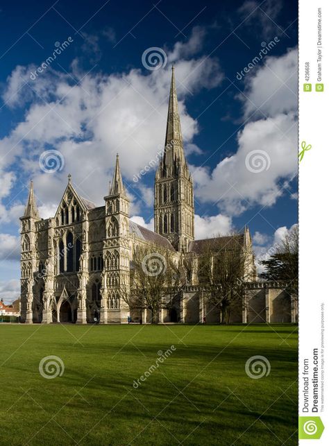 View Of Salisbury Cathedral - Download From Over 55 Million High Quality Stock Photos, Images, Vectors. Sign up for FREE today. Image: 4236658 Salisbury England, Wilton House, Wiltshire England, Salisbury Cathedral, Magna Carta, Gothic Cathedrals, Cathedral Architecture, Sacred Architecture, Religious Architecture