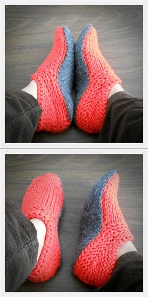 Knit Slippers Pattern, Felted Sweater, Slipper Pattern, Knitted Slippers Pattern, Knit Slippers, Diy Slippers, Crochet Slipper Pattern, Crochet Ear Warmer, Boots Patterns