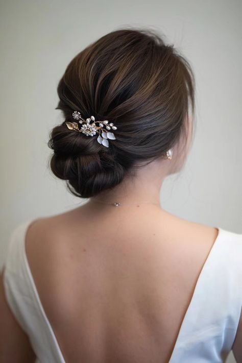 Engagement Updo Hairstyles, Elegant Updo Bride, Engagement Hairstyles Updo, Wedding Hairstyles Updo Asian Hair, Wedding Hairstyles Updo Brown Hair, Indian Updo Hairstyles Weddings, Filipiniana Wedding Hairstyle, Wedding Dresses Hairstyles, Hair Do For Engagement