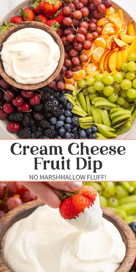 Cream Cheese Fruit Dip (No Marshmallow Fluff!) - 40 Aprons Fruit Dip Without Marshmallow Fluff, Cream Cheese Delight, Fruit Dip With Cream Cheese, Cream Cheese Fruit Dip Recipe, Easy Fruit Dip, Cream Cheese Fruit Dip, Dip With Cream Cheese, 40 Aprons, Fruit Dips Recipes