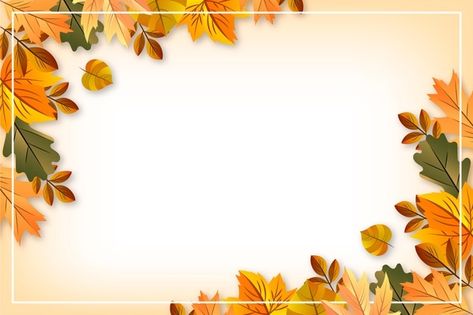 Realistic autumn leaves background Free ... | Free Vector #Freepik #freevector #background #nature #autumn #forest Powerpoint Background Templates, Autumn Leaves Wallpaper, Autumn Leaves Background, Watercolor Autumn Leaves, Thanksgiving Background, Background Nature, Nature Autumn, Happy Birthday Art, Leaves Background