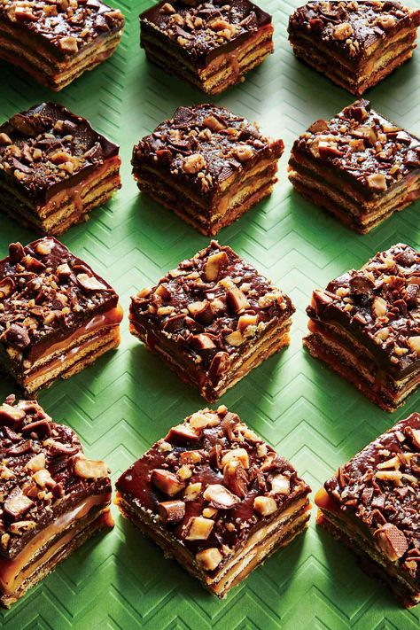 32 Make-Ahead Christmas Cookies that Freeze Well No Bake Christmas Desserts, No Bake Christmas Cookies, Toffee Bars Recipe, No Bake Christmas, Picnic Desserts, Favorite Holiday Desserts, Peanut Brittle Recipe, Southern Living Recipes, Toffee Bars