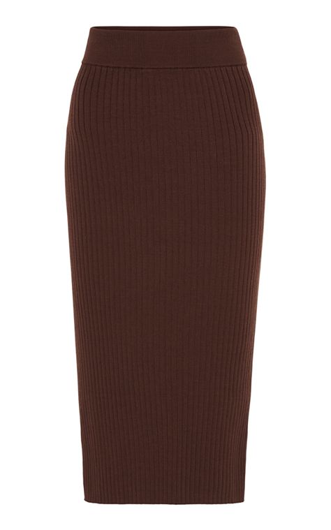 St. Agni Lia Knit Skirt Brown Knit Skirt, Princess Leia Hair, Gymnastics For Beginners, Belted Midi Skirt, Brown Pencil Skirt, Best Friend Outfits, St Agni, Knit Midi Skirt, Friend Outfits