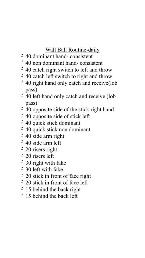 Great wall ball routine What To Keep In Your Lacrosse Bag, Lacrosse Workouts At Home, Lacrosse Conditioning, Lacrosse Tips, Kids Lacrosse, Lacrosse Drills, Lacrosse Workouts, Lacrosse Practice, Lax Girls