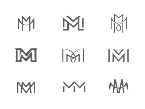 MM Monograms m monogram logo lockup icon design typography letter meek manuscripts M M Monogram, Wm Logo, Logo Lockup, Mm Logo, News Logo, Logo Monogramme, The Letter M, Inspiration Logo Design, M And M