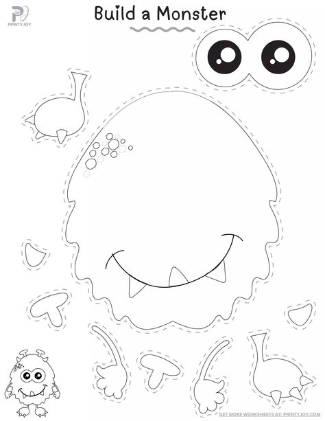 The Best Free Printable Crafts You Need to Try Today Build Your Own Monster Printable, Halloween Monster Craft, Build A Monster Free Printable, Monster Crafts For Kids, Monsters Craft, Build Your Own Monster, Printable Crafts For Kids, Build A Monster, Flower Hacks