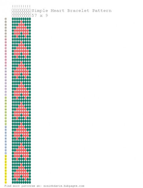 Beautiful bead weaving patterns with simple heart designs.  These patterns are used for seed bead square stitch or bead looms. Seed Bead Square Stitch, Bead Square Stitch, Free Bead Loom Patterns, Loom Beading Patterns Free, Loomed Bracelets, Loom Beading Patterns, Bead Loom Designs, Beading Loom, Bracelet Miyuki