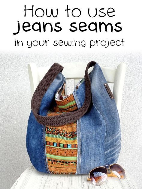 Jean Handbags Diy Recycled Denim, Denim Purse Diy, Denim Upcycle Diy, Diy Jean Purse, Diy Denim Bags, Diy Jeans Bag Tutorial, Upcycled Denim Diy, Jeans Projects, Denim Recycling