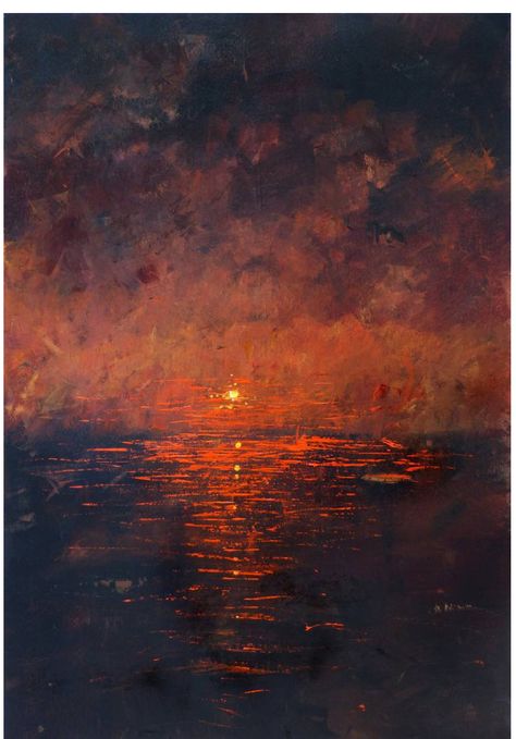 Sunset Oil Painting, Black Sunset, Arte Peculiar, Abstract Impressionism, Expressionism Abstract, Original Landscape Painting, Sunset Painting, Aesthetic Painting, Ethereal Art