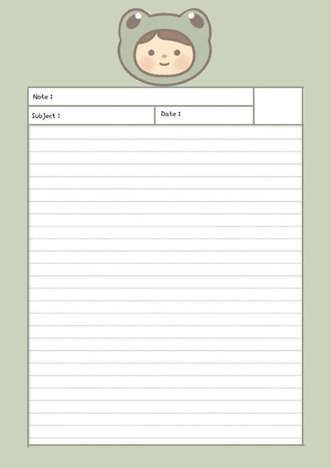 Aesthetic Note Template Printable, Paper Notes Aesthetic Template, Paper Template Aesthetic, Writing Paper Template Aesthetic, Kawai Note Template, Aesthetic Note Template, Goodnotes Notes Template, Kawaii Note Template, Templates Notes