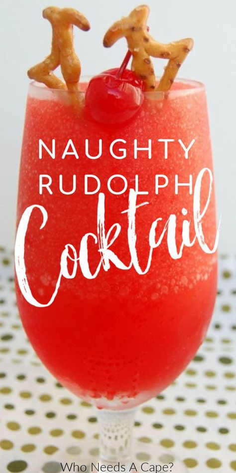 Rudolph Cocktail, Cocktails For Christmas, Fun Christmas Drinks, Holiday Drinks Alcohol, Christmas Drinks Alcohol Recipes, Xmas Drinks, Christmas Party Drinks, Cocktail Christmas, Christmas Drinks Recipes