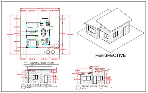 These conditions may include ceiling height, ceiling type (flat or vault), and window and door dimensions.Perspective view house plan DWG, Perspective view house plan Download file. House With A View, Floor Plan With Dimensions, Architecture House Plan, Plan Small House, Plan Modern House, House Plan Modern, One Storey House, Flat Roof House, Perspective View