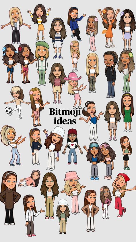 #bitmoji #bitmojioutfitideas #outfitinspo #wallpaper #art #snapchataesthetic #snapchat #snapchatfitspo Cute Bitmoji Outfits Summer, Fall Bitmoji Outfits, Pretty Bitmoji Ideas, Bitmoji Outfits Baddie, Snapchat Best Friends, Cute Snapchat Bitmoji Ideas, Snapchat Avatar, Bff Matching Outfits, Bff Matching