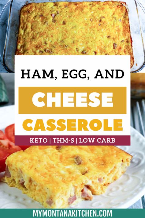 Are you looking for a savory breakfast dish that everyone will love? Look no further! This delicious egg bake recipe is perfect for a lazy weekend brunch or an easy meal prep option for the week ahead. With its gooey melted cheese, savory chunks of ham, and fluffy scrambled eggs all baked into one delicious dish, you won't be able to resist taking seconds! Ham Egg And Cheese Hashbrown Casserole, Baked Eggs With Ham, Ham And Potato Egg Bake, Ham And Cheese Scrambled Eggs, Ham Cheese Casserole Breakfast, Overnight Ham And Cheese Egg Bake, Ham And Cheese Breakfast Casserole Eggs, Egg And Cheese Bakes, Small Batch Egg Bake