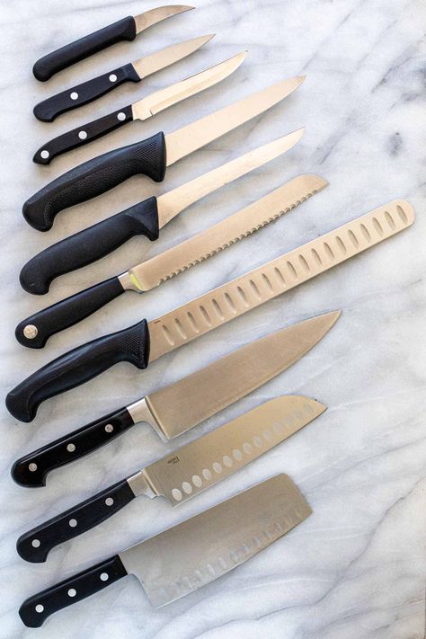 Types Of Kitchen Knives, Best Chefs Knife, Knife Guide, Types Of Kitchen, Best Kitchen Knives, Knives Kitchen, Culinary Techniques, Kitchen Knife Set, Types Of Knives