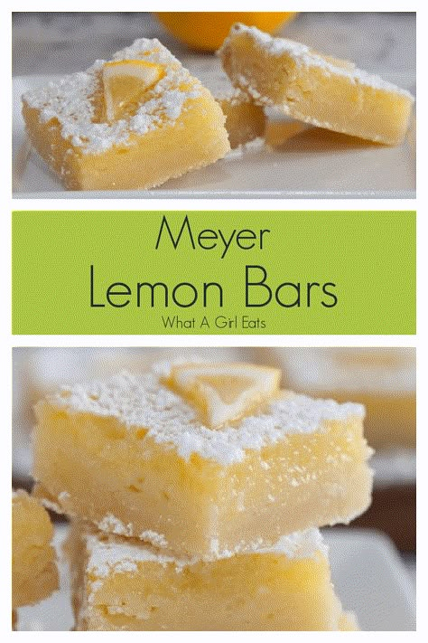 Meyer Lemon Recipes Desserts, Myers Lemon Recipes, Myer Lemon Recipes, Meyer Lemon Cake, Lemon Dishes, Meyer Lemon Bars, Lemon Desserts Bars, Bars With Shortbread Crust, Lemon Bar Recipe