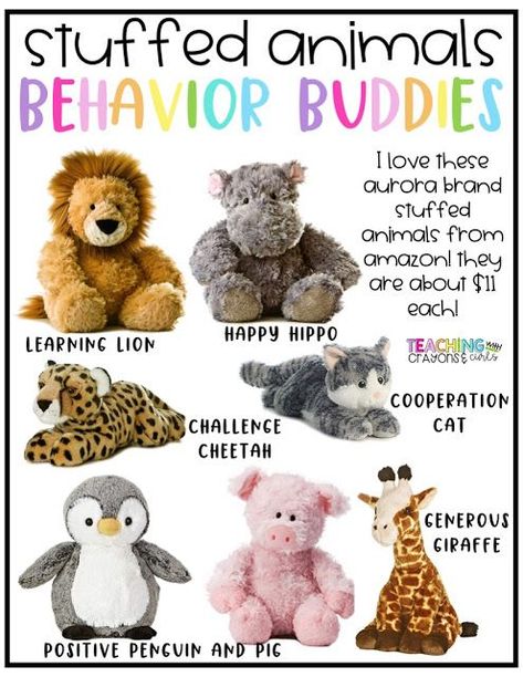 Behavior Buddies: Using Stuffed Animals as a Positive Classroom Management Tool - Teaching With Crayons and Curls Behavior Buddies, Positive Classroom Management, Conscious Discipline, Classroom Management Tool, Classroom Behavior Management, Behaviour Management, Class Management, Classroom Behavior, Teacher Things