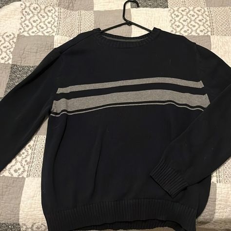 Men’s Large Grandpa sweater, navy