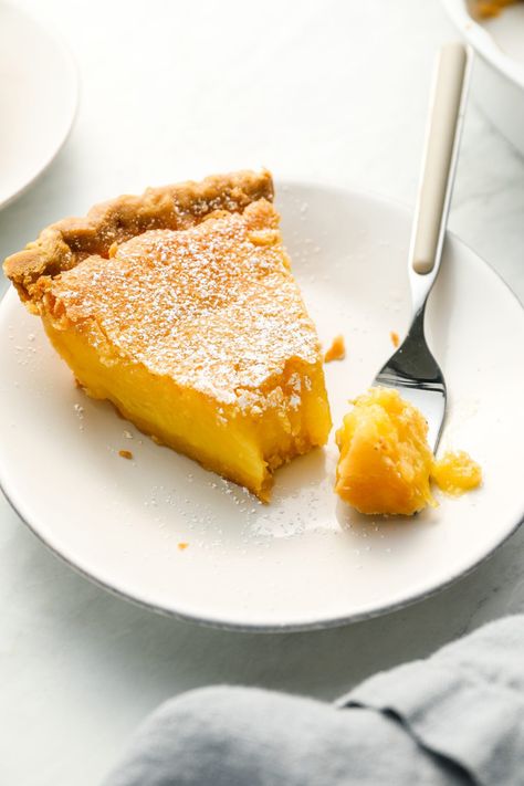 Classic Southern Chess Pie - Once Upon a Chef Southern Chess Pie, Lemon Chess Pie, Just Pies, Store Bought Pie Crust, Once Upon A Chef, High Altitude Baking, Chess Pie, Custard Filling, Homemade Pie Crusts