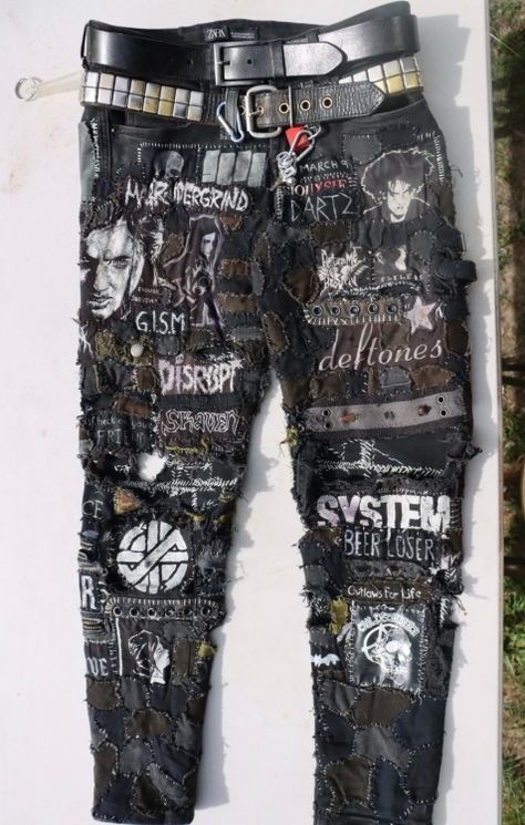 Men's Punk Fashion, Crust Punk Diy, Crust Pants Ideas, Crust Pants Punk, Crust Punk Jacket, Crust Punk Style, Crust Punk Aesthetic, Crust Punk Fashion, Crust Jacket