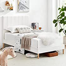 Check this out! Headboard Modern, Bed Frame No Box Spring, White Vanity Desk, Twin Size Bed Frame, Modern Platform Bed, Full Size Bed Frame, Full Bed Frame, Velvet Headboard, Twin Bed Frame