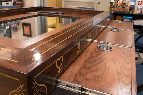 DIY Gaming Table Custom Dnd Table, Wargame Table, Gaming Table Diy, Gamers Room, Dnd Room, Dnd Table, Rpg Table, Board Game Room, Steampunk Table