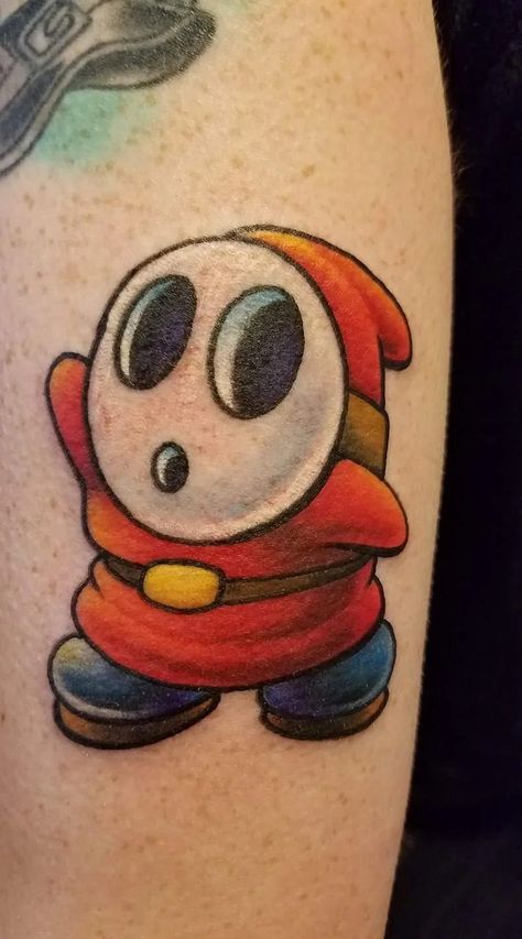 Shy Guy Tattoo, Josh Meyers, Nerd Tattoos, Tattoo Mistakes, Nerd Tattoo, Shy Guy, Traditional Ink, R Tattoo, Art Traditional