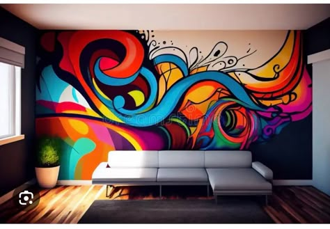 Dance Studio Design Exterior, Mural Art Ideas, Dance Studio Design, Outdoor Mural, Dog House Ideas, Messi Wallpapers, Interior Murals, Abstract Portrait Painting, Mandala Wallpaper