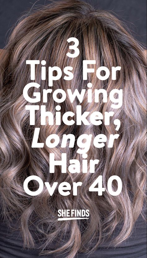 Hair Thickening Tips, Over 40 Hair, Hair Thickening Remedies, Full Thick Hair, Thicken Hair Naturally, Grow Thick Long Hair, Thicker Longer Hair, Thicker Hair Naturally, Growing Out Hair