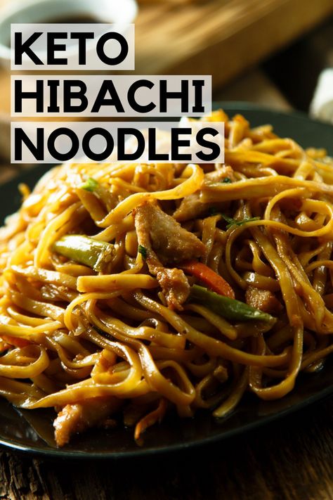 Low Carb Hibachi Recipes, Low Carb Chow Mein, Low Carb Noodles Recipes, Keto Asian Noodles, Keto Noodles Recipe, Low Carb Noodle Recipes, Low Carb Japanese Recipes, Keto Hibachi Recipes, Keto Japanese Recipes