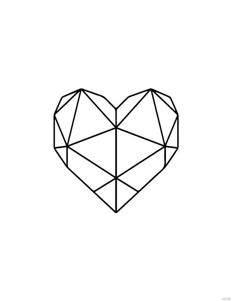 Aesthetic Heart Drawing, Heart Doodle Aesthetic, Heart Drawing Aesthetic, Wedding Ring Graphic, Geometric Heart Tattoo, Hearts Paper Crafts, Wedding Icon, Heart Vector, Muster Tattoos