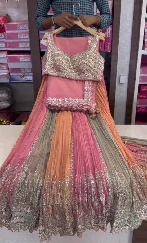 Multi Color Lehenga, डिजाइनर कपड़े, Lehenga Crop Top, Traditional Festival, Mirror Work Lehenga, Lehenga Choli For Women, Choli For Women, Mehendi Outfits, Sabyasachi Lehenga