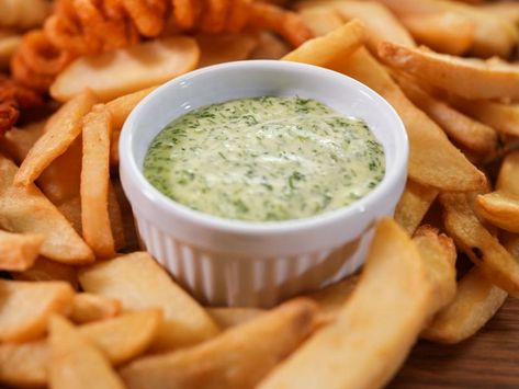 Herb Aioli Recipe | Geoffrey Zakarian | Food Network Herb Aioli Recipe, Aioli Recipes, Herb Aioli, Geoffrey Zakarian, The Kitchen Food Network, Aioli Sauce, Aioli Recipe, The Kitchen Recipes, Turkey Recipes Thanksgiving