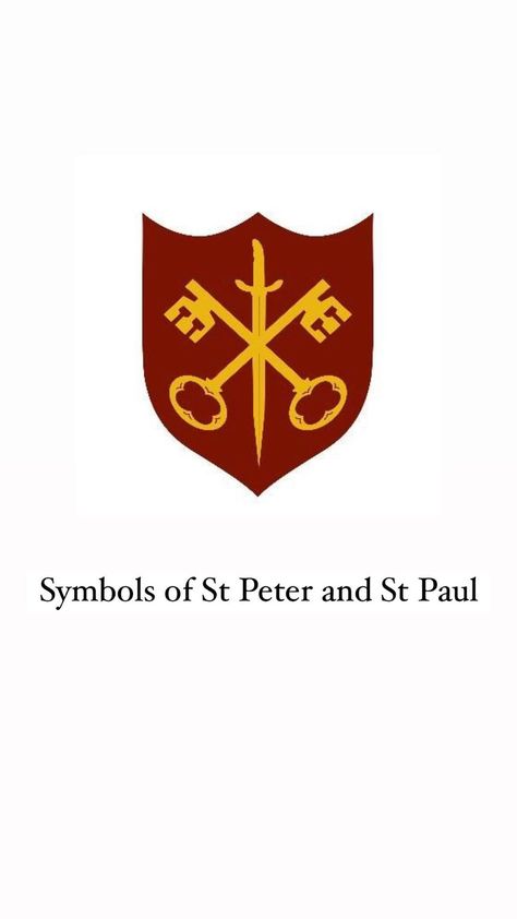 Saint Paul Tattoo, St Peter Tattoo, Saints Symbol, Saint Peter And Paul, Catholic Symbols, Music Cakes, Happy Feast, Simon Peter, St Peter And Paul