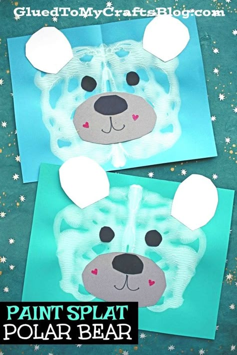 Polar Bear Craft Preschool, Attic Animals, Winter Animal Crafts, Polar Bear Face, January Preschool, Polar Bear Craft, Bear Craft, Winter Crafts Preschool, Toddler Teacher