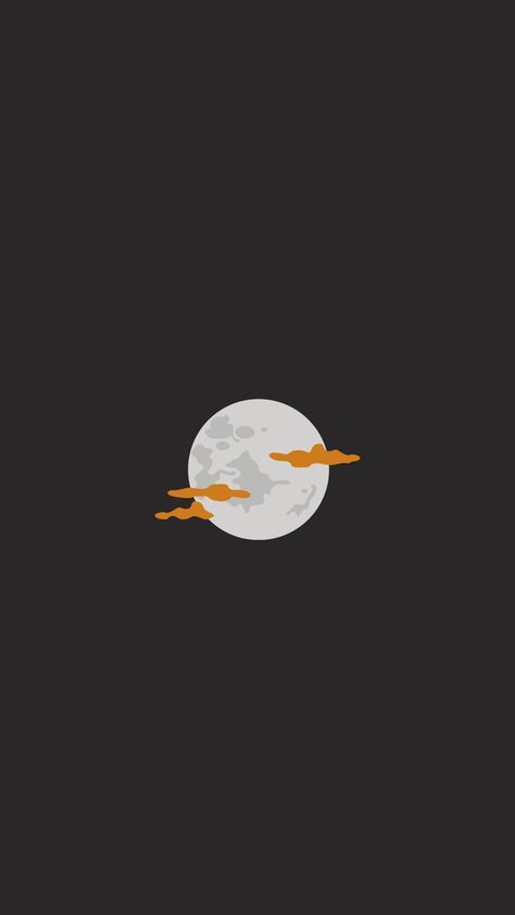 Simple Moon Wallpaper, Watch Faces Wallpapers, Minimal Halloween Wallpaper, Minimalist Pfp, Minimal Moon Wallpaper, Orange Ghost Wallpaper, Minimalist Wallpaper Amoled, Custom Watch Faces, Minimalist Halloween