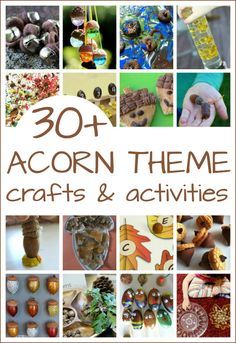 Acorn crafts and activities perfect for a preschool acorn theme includes ideas for math literacy art science sensory and snacks Acorn Crafts Preschool, Acorn Activities, Pallet Gardens, Craft Activities For Toddlers, Fall Acorns, Fall Preschool Activities, Acorn Crafts, Hello November, Autumn Activities For Kids